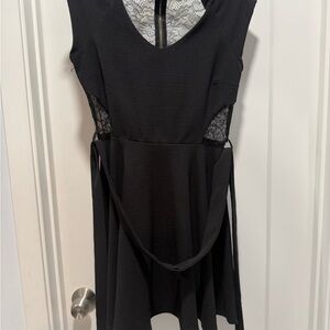 chinese dress ladies Black Lace Keyhole Mini Dress